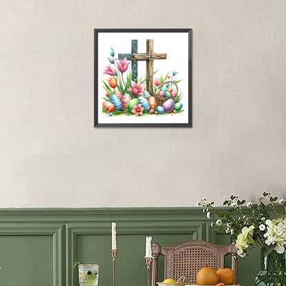 Easter Cross - Full Square Drill Diamond Painting 30*30CM