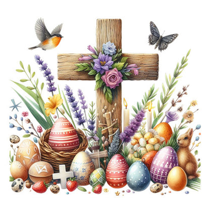 Easter Cross - Full Square Drill Diamond Painting 30*30CM