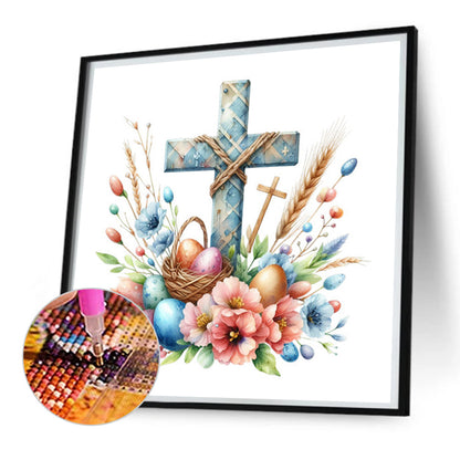 Easter Cross - Full Square Drill Diamond Painting 30*30CM