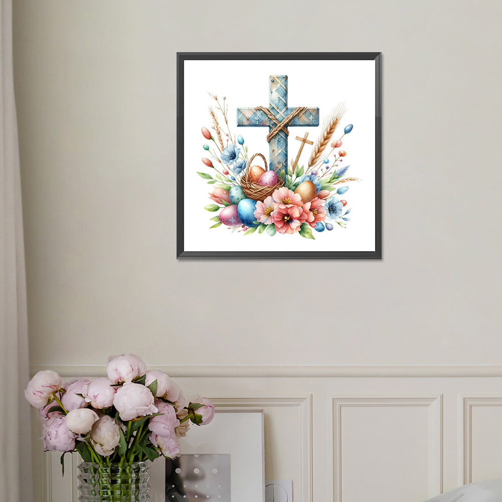 Easter Cross - Full Square Drill Diamond Painting 30*30CM