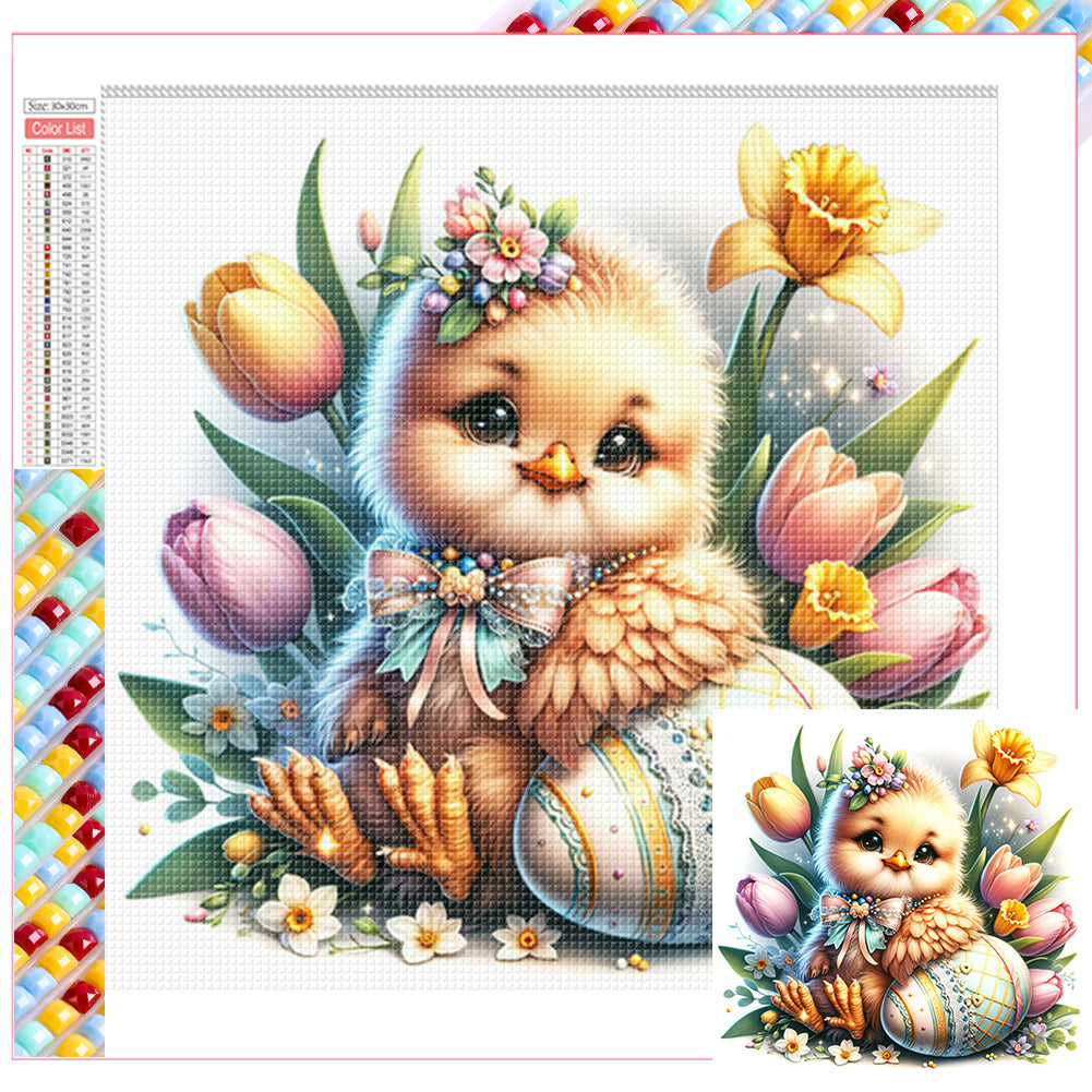 Easter Chick - Full Square Drill Diamond Painting 30*30CM