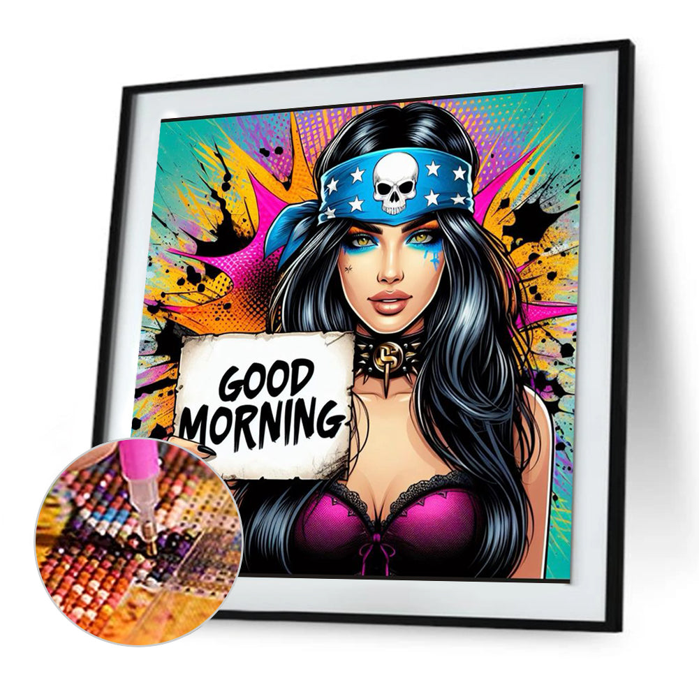 Dark Girl - Full Round Drill Diamond Painting 30*30CM