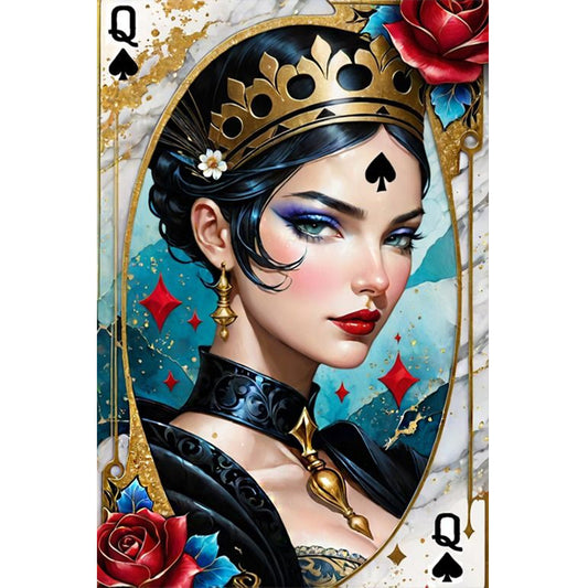 Jqk Poker Characters - Full Round Drill Diamond Painting 40*60CM
