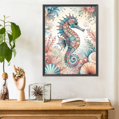 Flowers Seahorse - Full Round Drill Diamond Painting 30*40CM