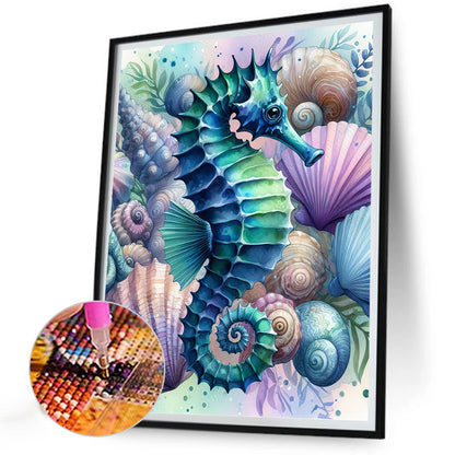 Flowers Seahorse - Full Round Drill Diamond Painting 30*40CM
