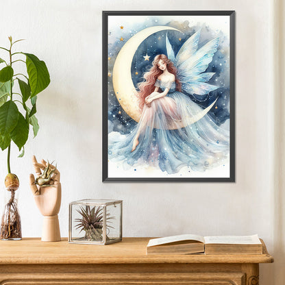 Moon Fairy - Full Round Drill Diamond Painting 30*40CM