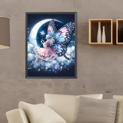 Moon Fairy - Full Round Drill Diamond Painting 30*40CM