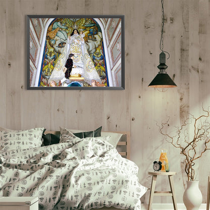 Our Lady - Full Round Drill Diamond Painting 40*30CM