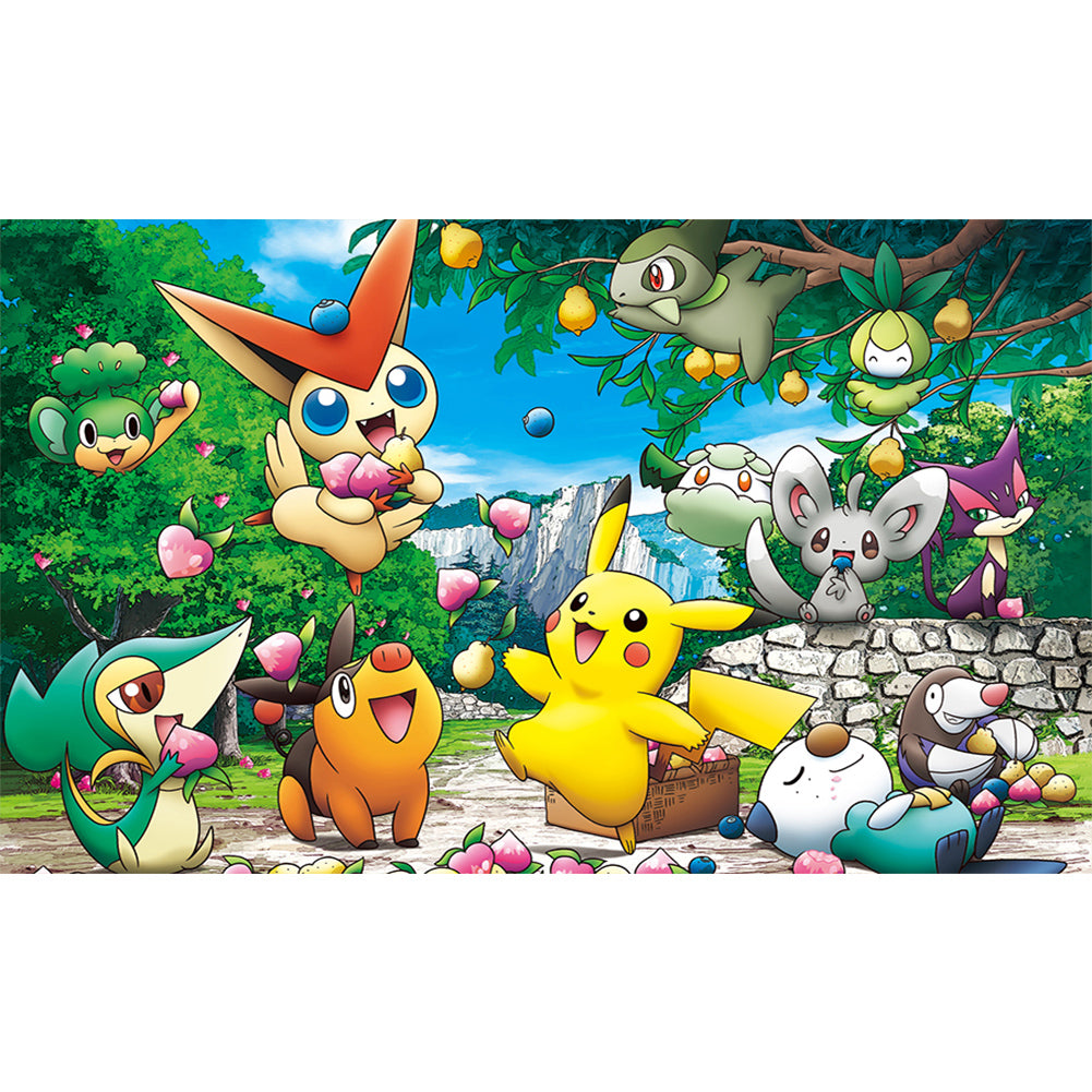 Pikachu And Friends - Full Round Drill Diamond Painting 50*30CM