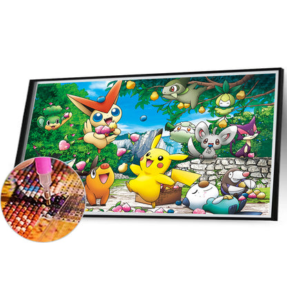 Pikachu And Friends - Full Round Drill Diamond Painting 50*30CM