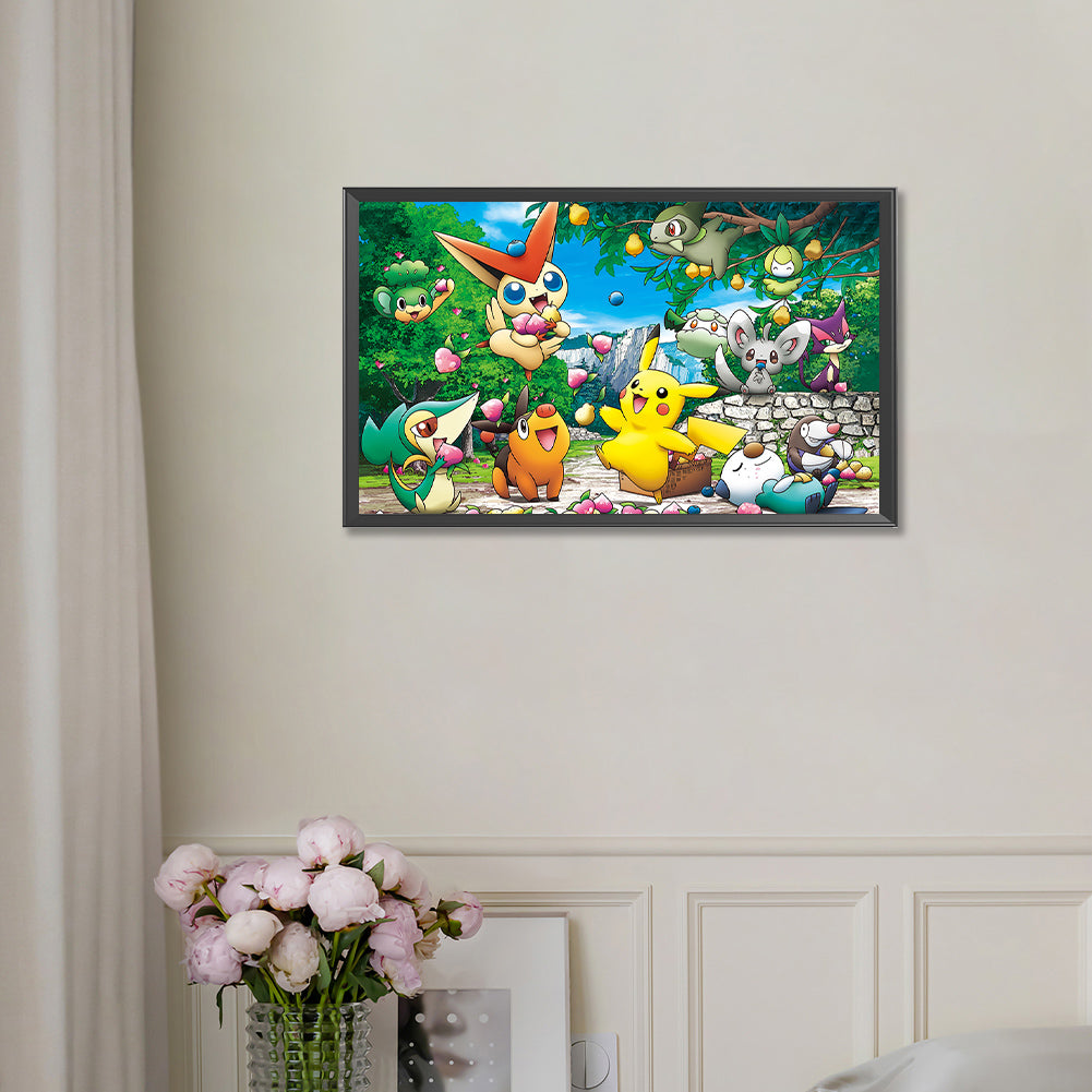 Pikachu And Friends - Full Round Drill Diamond Painting 50*30CM