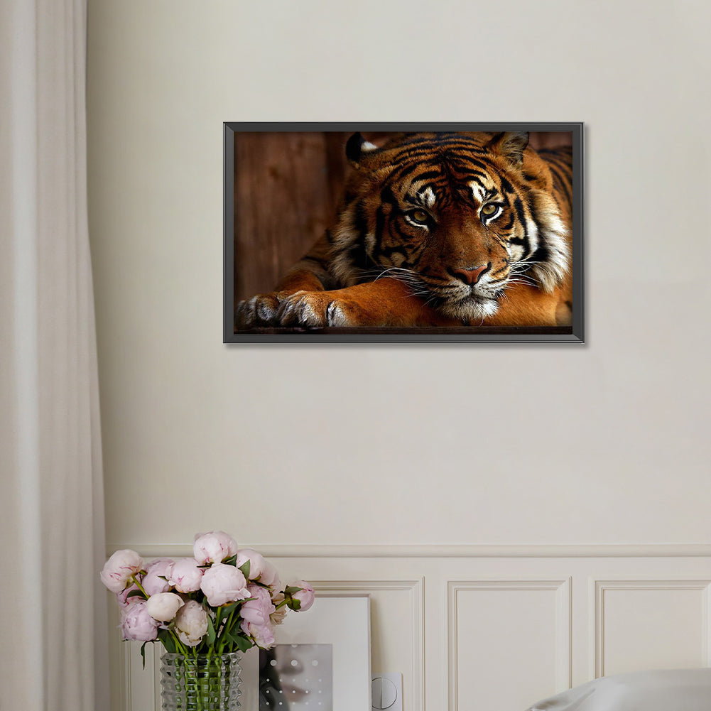 Tiger - Full Round Drill Diamond Painting 50*30CM