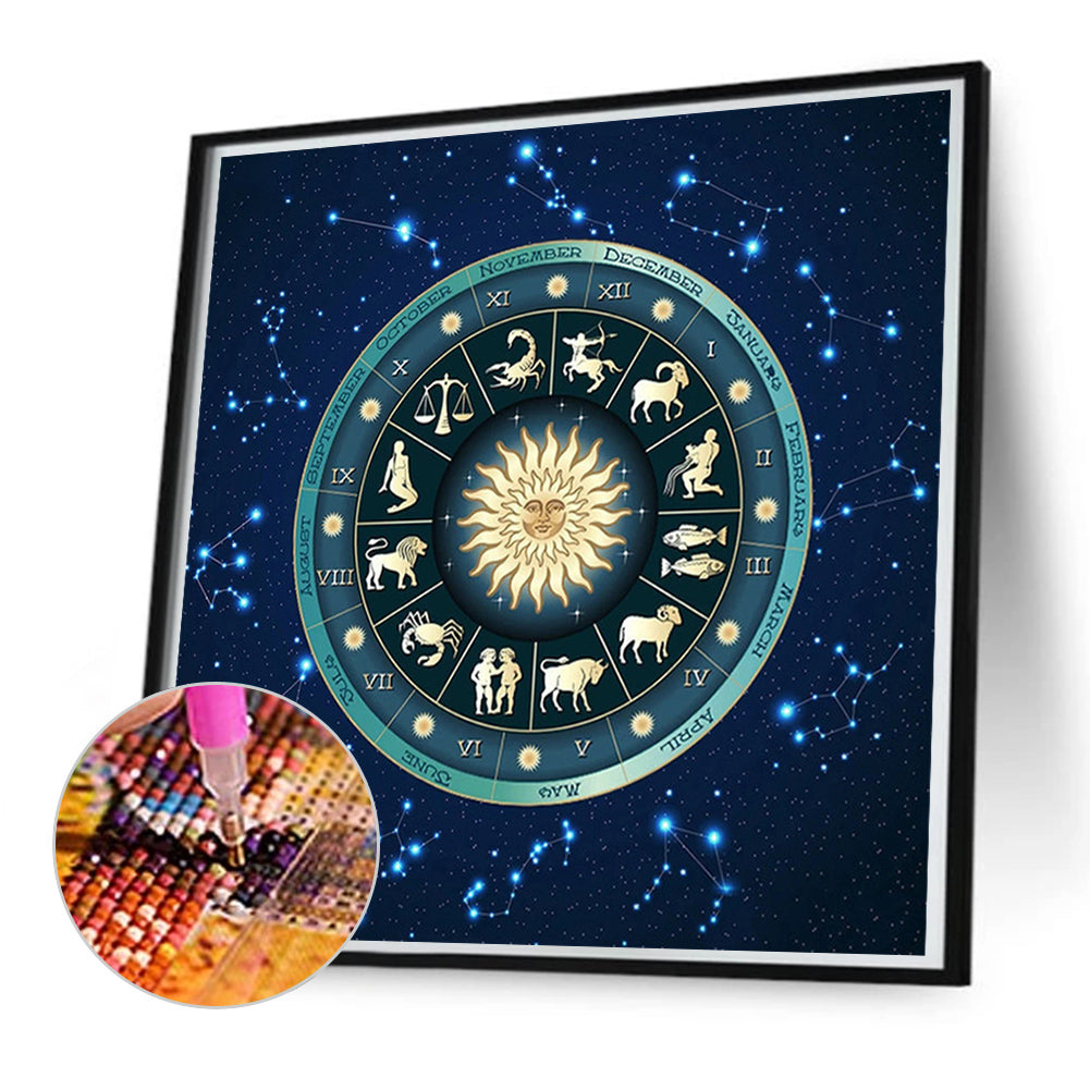 Twelve Constellations Horoscope - Full Round Drill Diamond Painting 50*50CM