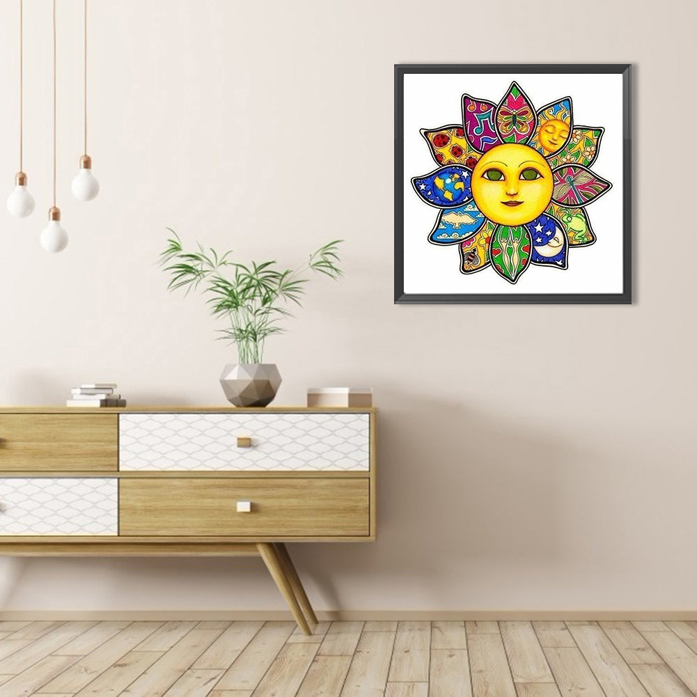 Flower Of The Sun - Full AB Round Drill Diamond Painting 40*40CM