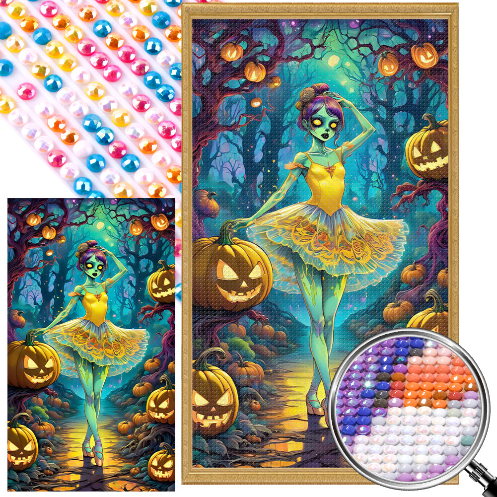 Ghost Ballet Girl - Full AB Round Drill Diamond Painting 40*70CM