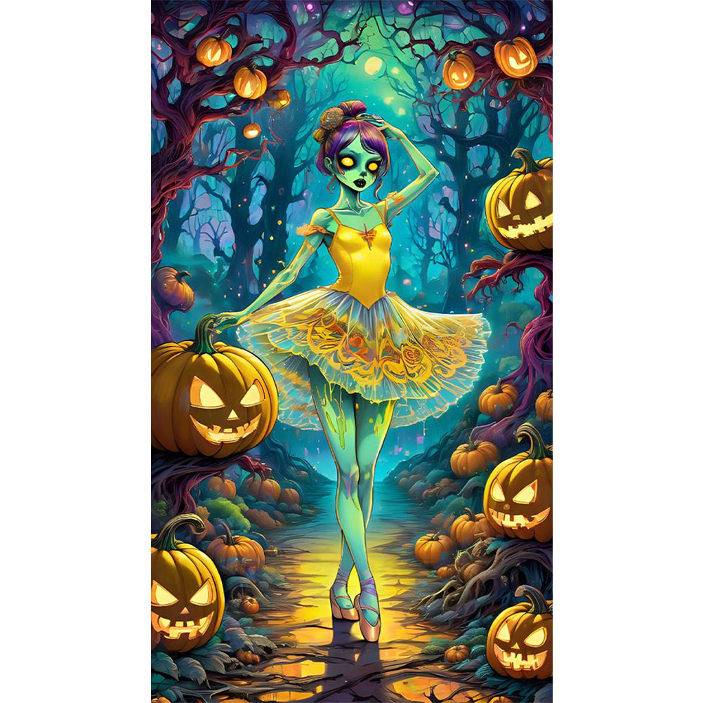 Ghost Ballet Girl - Full AB Round Drill Diamond Painting 40*70CM