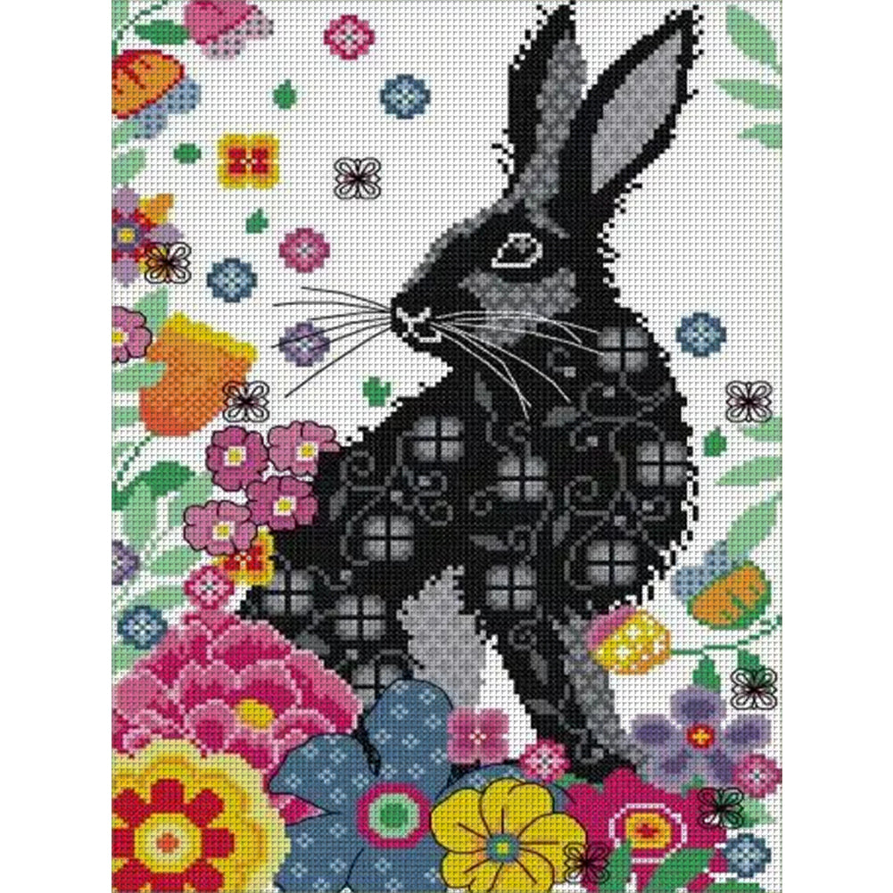 Printed Bunny - 14CT Stamped Cross Stitch 29*41CM(Joy Sunday)