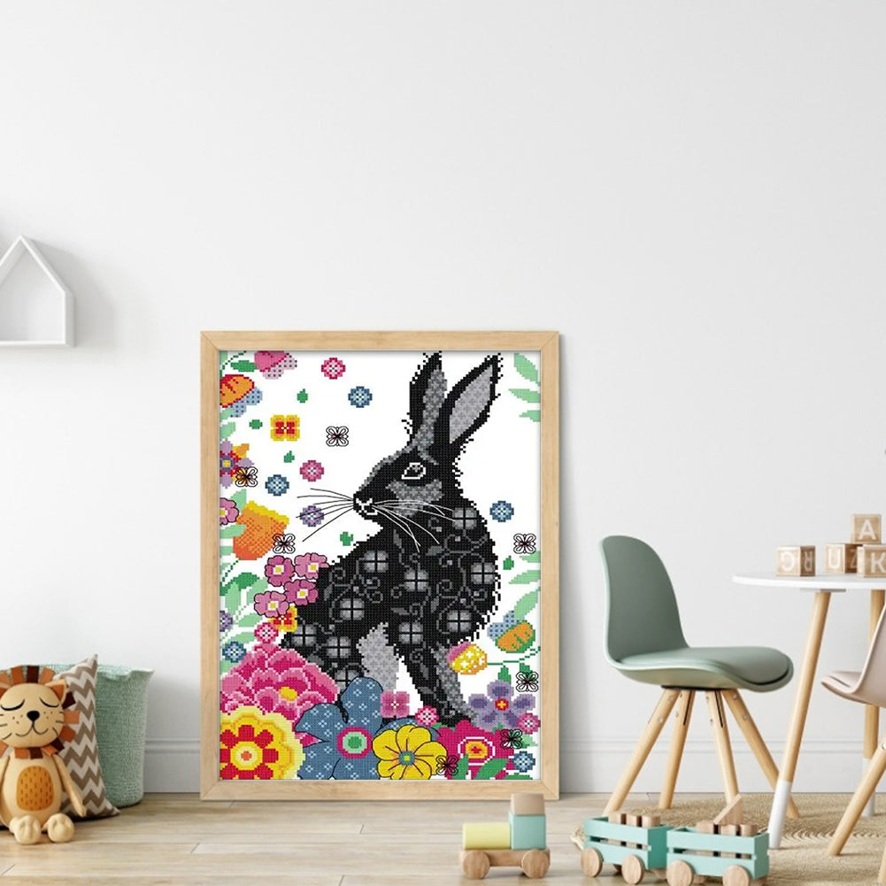 Printed Bunny - 14CT Stamped Cross Stitch 29*41CM(Joy Sunday)