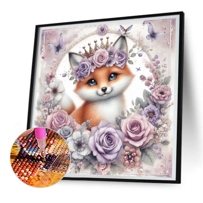 Rose Fox - Full Round Drill Diamond Painting 30*30CM