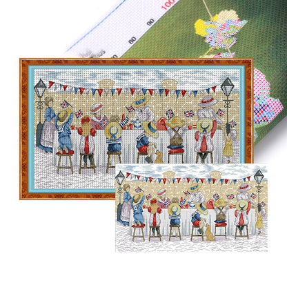 Birthday Party - 14CT Stamped Cross Stitch 60*35CM(Joy Sunday)