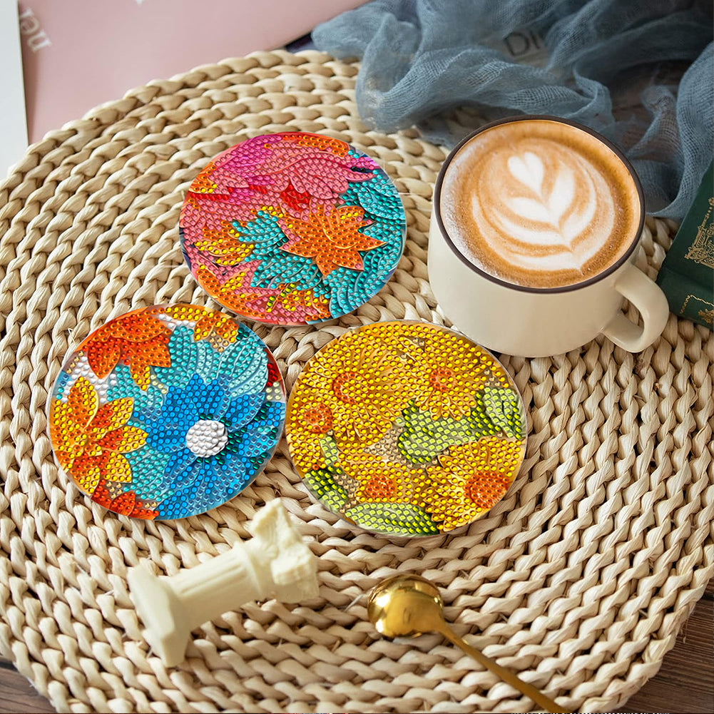 8Pcs Diamond Art Painting Coasters Craft Kit with Holder (St. Patrick Day Gnome)