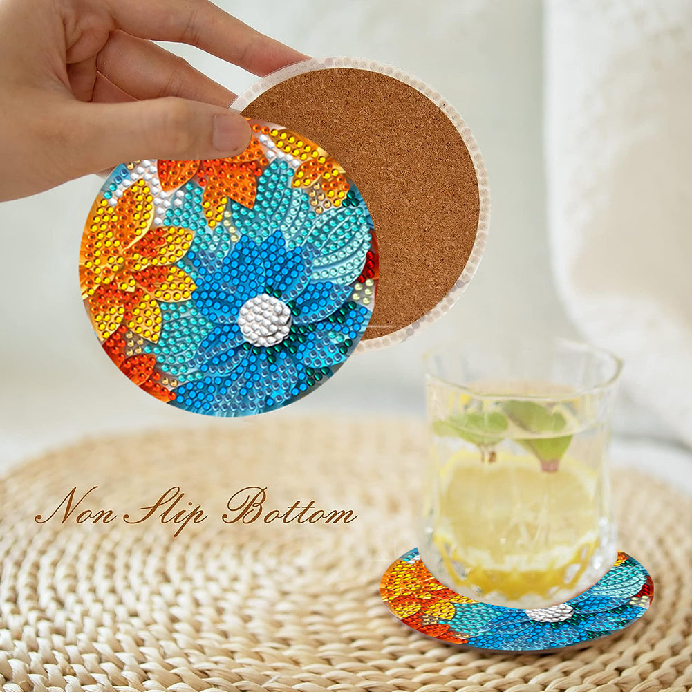 8Pcs Diamond Art Painting Coasters Craft Kit with Holder (St. Patrick Day Gnome)