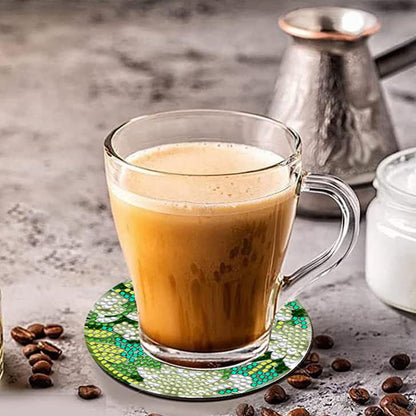 8Pcs Diamond Art Painting Coasters Craft Kit with Holder (St. Patrick Day Gnome)