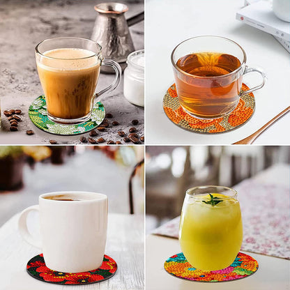 8Pcs Diamond Art Painting Coasters Craft Kit with Holder (St. Patrick Day Gnome)