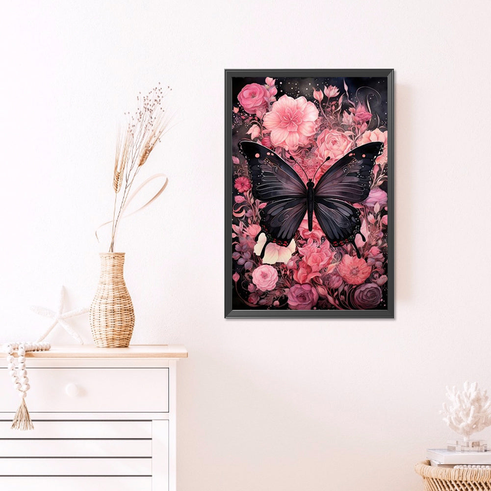 Flowers Butterfly - Full AB Round Drill Diamond Painting 40*60CM