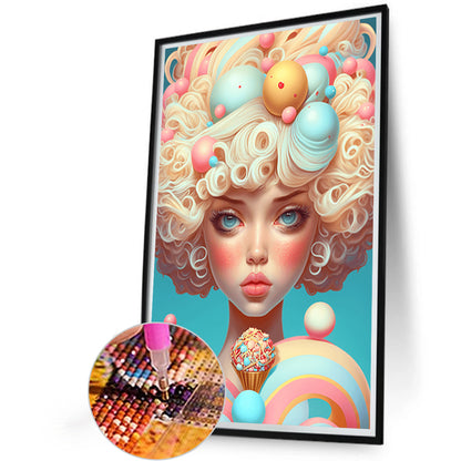 Candy Girl - Full AB Round Drill Diamond Painting 40*60CM