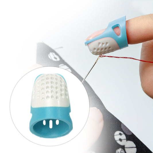Sewing Thimble Finger Protector DIY Sewing Tool for Needlework (Blue Small)