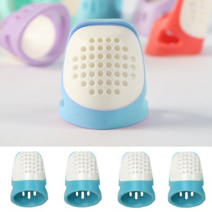 Sewing Thimble Finger Protector DIY Sewing Tool for Needlework (Blue Medium)