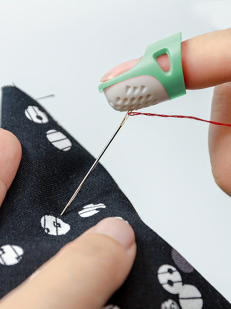Sewing Thimble Finger Protector DIY Sewing Tool for Needlework (Green Medium)