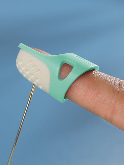 Sewing Thimble Finger Protector DIY Sewing Tool for Needlework (Green Medium)