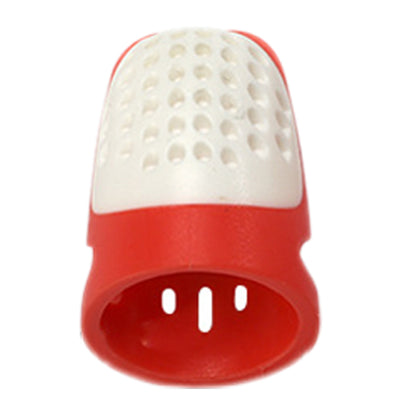 Sewing Thimble Finger Protector DIY Sewing Tool for Needlework (Red Medium)