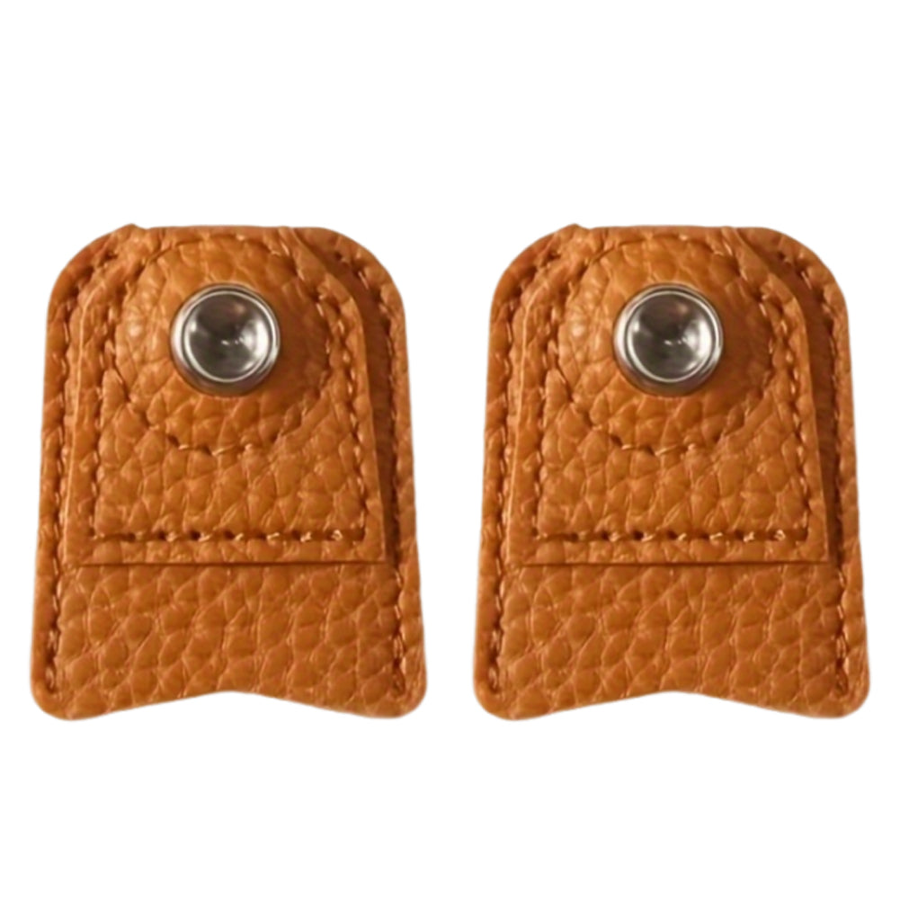 2 Pcs Finger Metal Shield Protector Needle Felting Knitting Guard(1Round 1Large)