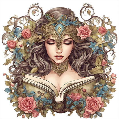 Goddess Of Books - 11CT Stamped Cross Stitch 60*60CM