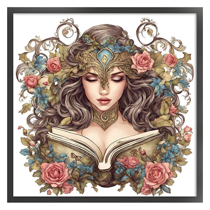 Goddess Of Books - 11CT Stamped Cross Stitch 60*60CM