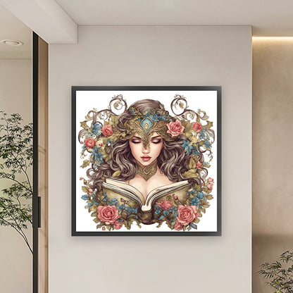 Goddess Of Books - 11CT Stamped Cross Stitch 60*60CM