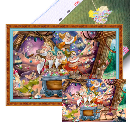 Seven Dwarfs - 11CT Stamped Cross Stitch 70*50CM