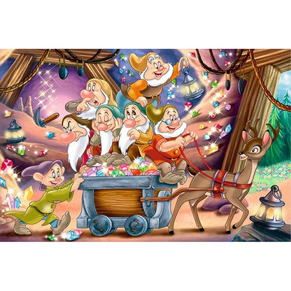 Seven Dwarfs - 11CT Stamped Cross Stitch 70*50CM