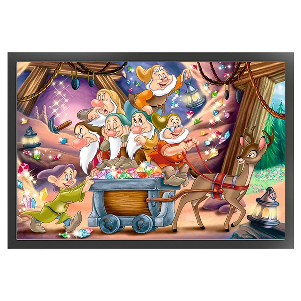 Seven Dwarfs - 11CT Stamped Cross Stitch 70*50CM