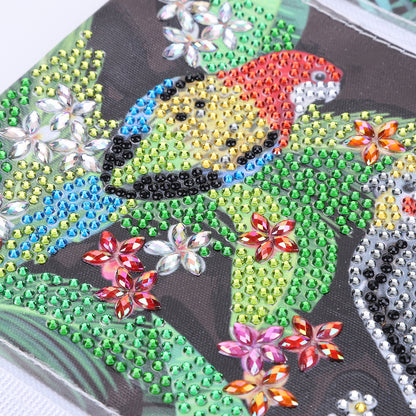 Special Shape DIY Diamond Painting Purses Diamond Art Clutch Bag (Garden Parrot)