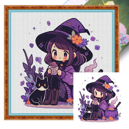 Witch - 11CT Stamped Cross Stitch 50*50CM