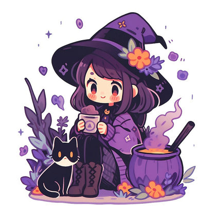 Witch - 11CT Stamped Cross Stitch 50*50CM