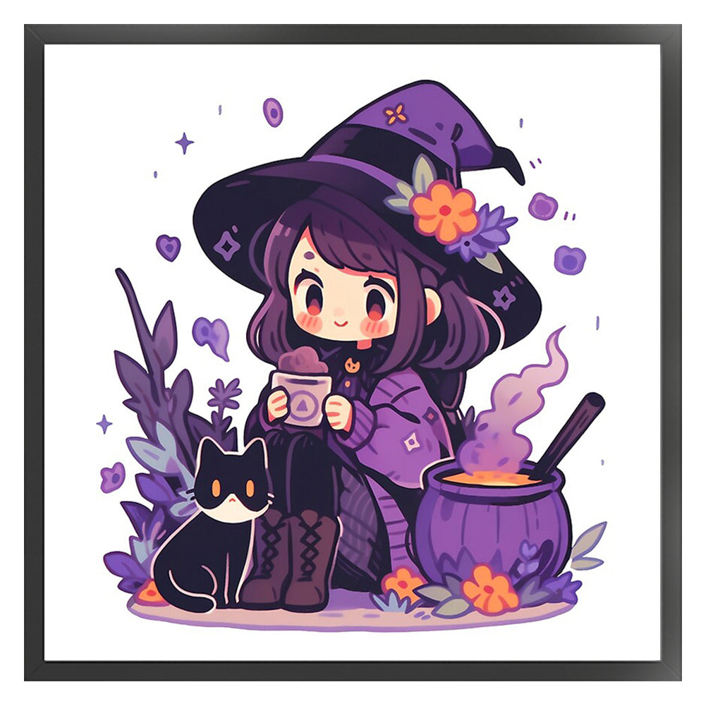 Witch - 11CT Stamped Cross Stitch 50*50CM