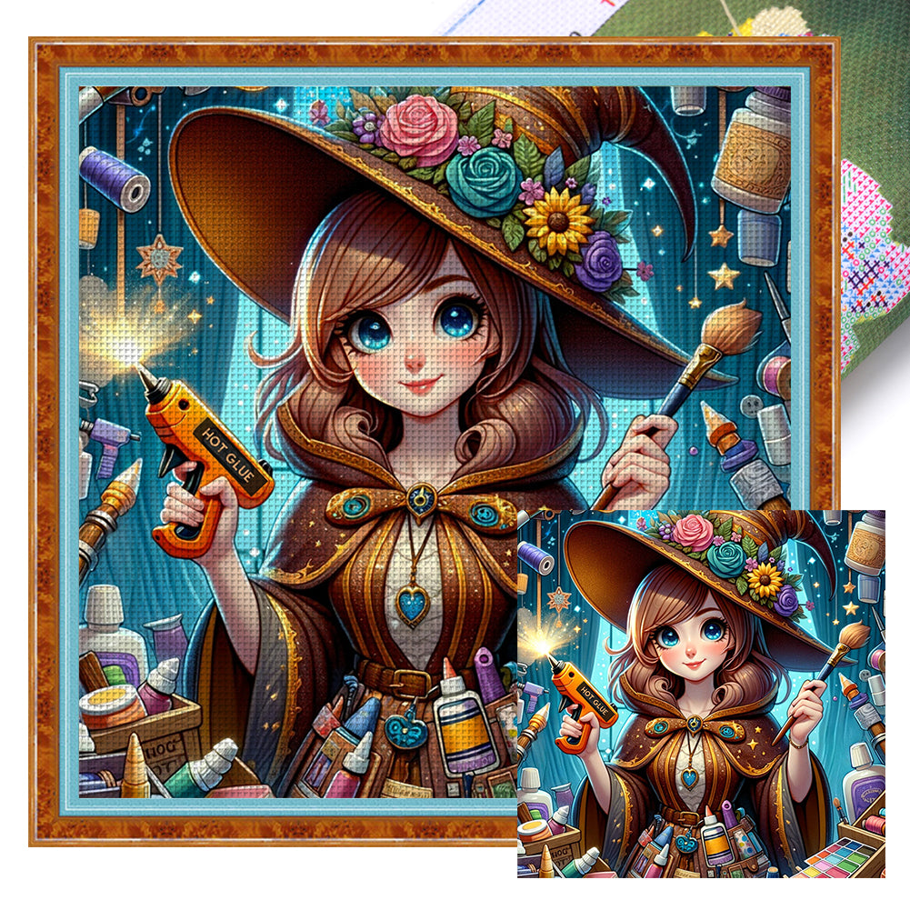 Witch - 11CT Stamped Cross Stitch 50*50CM