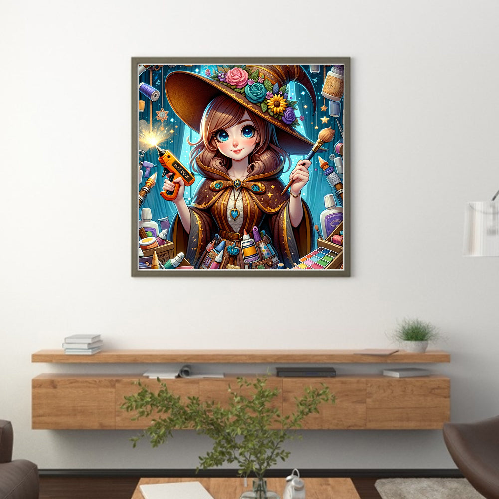 Witch - 11CT Stamped Cross Stitch 50*50CM