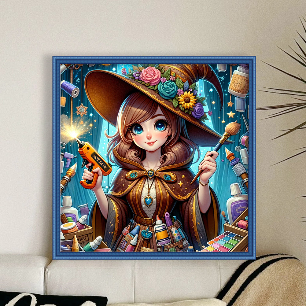 Witch - 11CT Stamped Cross Stitch 50*50CM