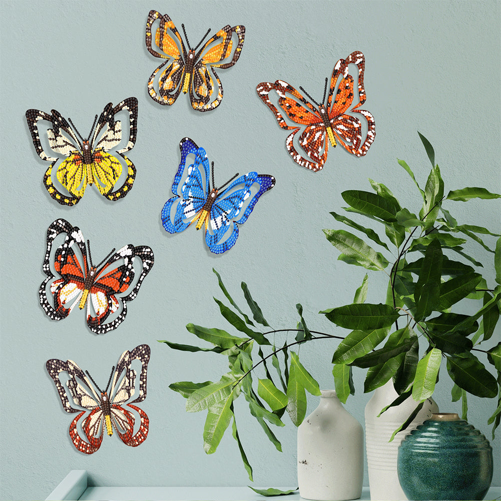 8Pcs Butterfly Kid Diamond Art Painting Stickers Kits Fun DIY Arts Crafts Paint